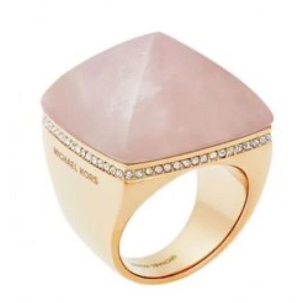 Michael Kors Blush Rush Collection Pink Stone Ring size 8 - Picture 13 of 13